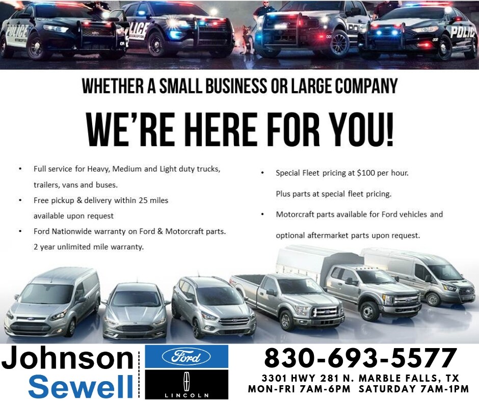 Ford Service Specials Johnson Sewell Ford