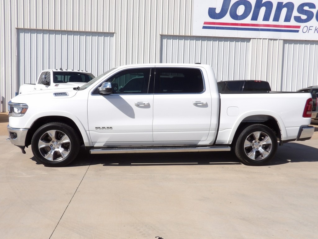 Used 2021 RAM Ram 1500 Pickup Laramie with VIN 1C6SRFJT9MN697453 for sale in Kingfisher, OK