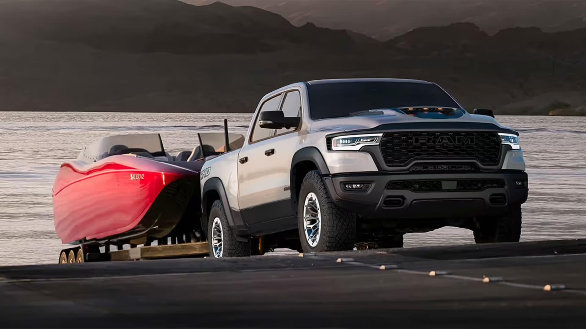 2026 Ram 1500 towing a trailer near Kingfisher Oklahoma
