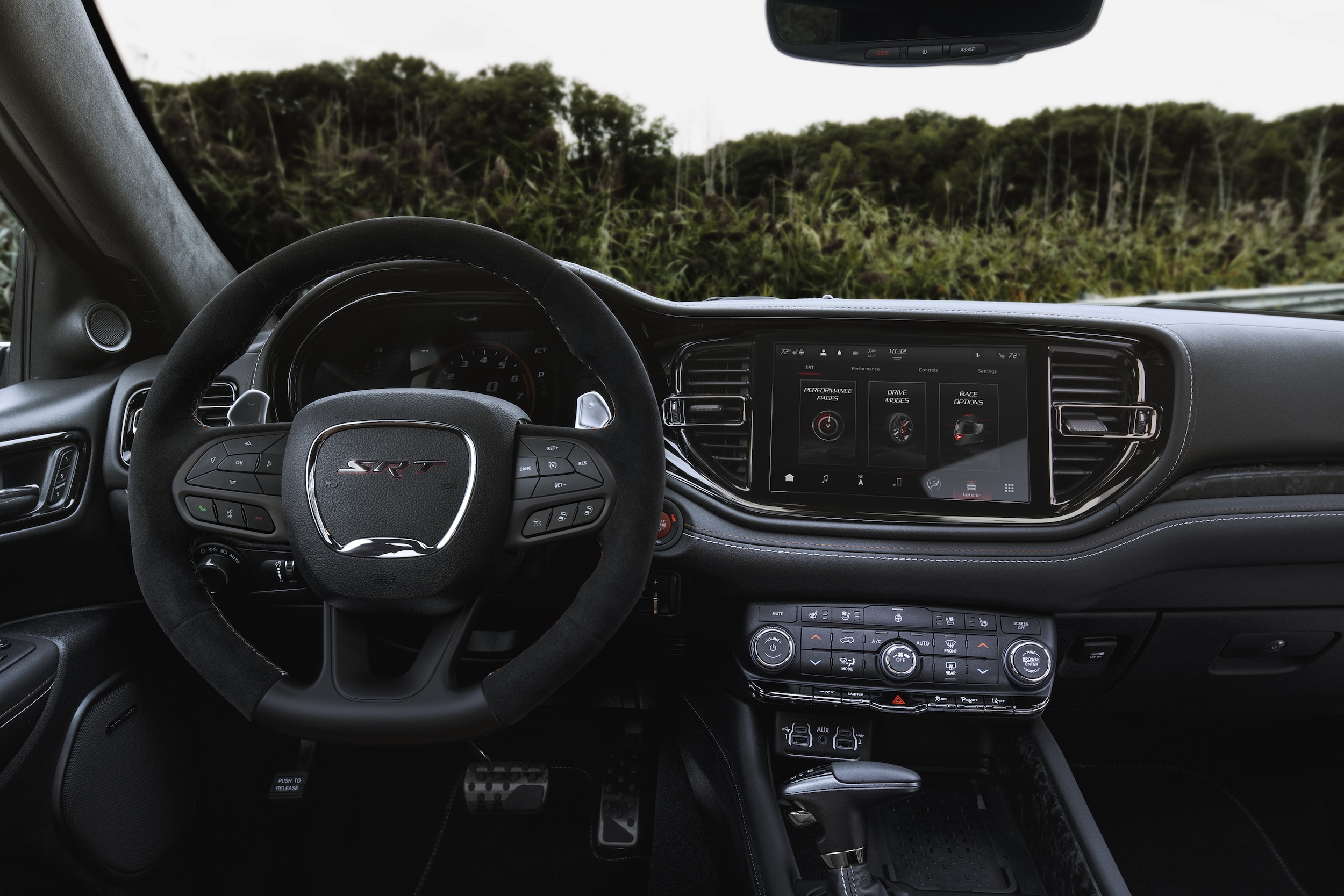 the driver's view of the interior with advanced technology