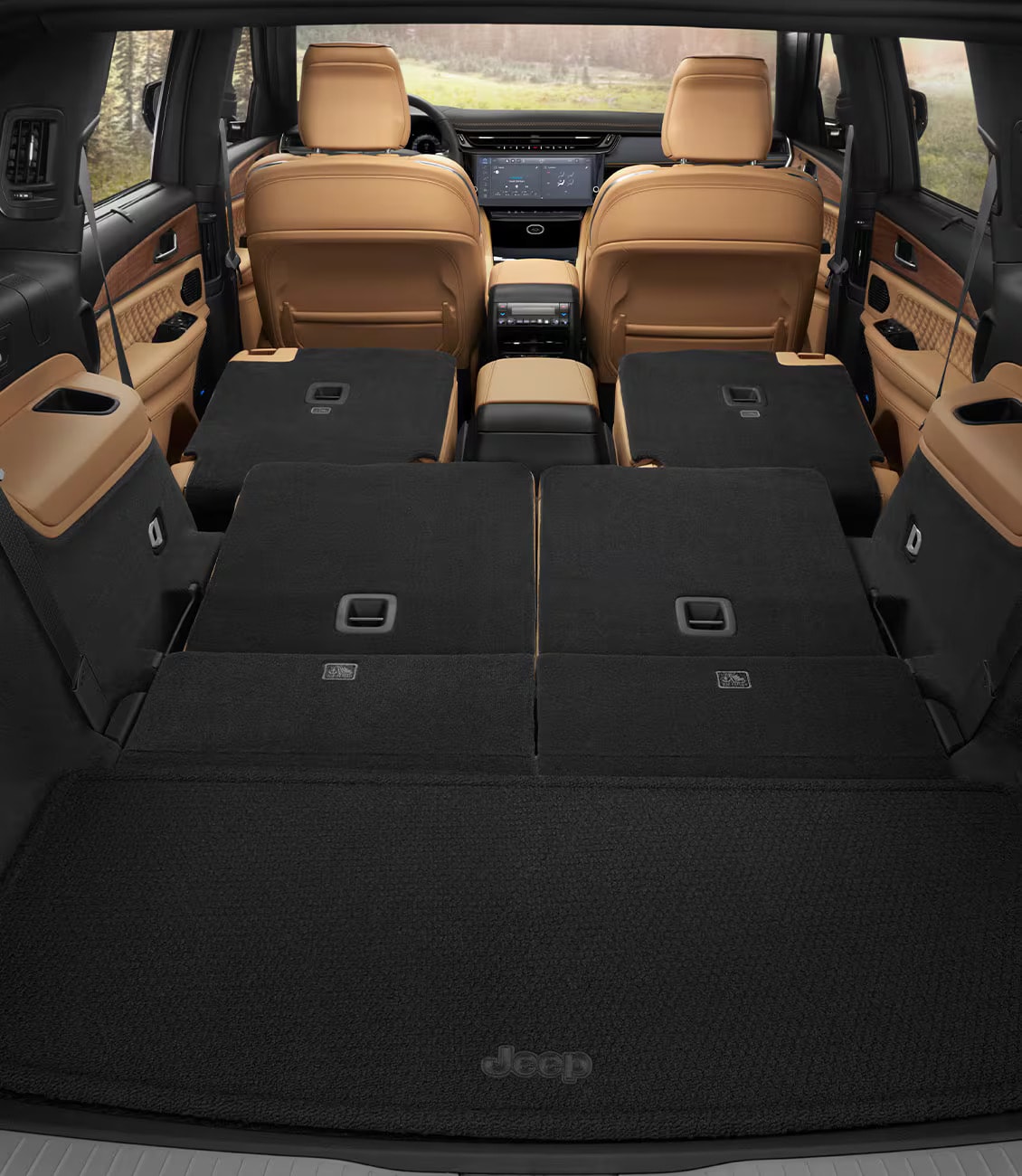 2027 Jeep Grand Cherokee cargo space with rear seats folded