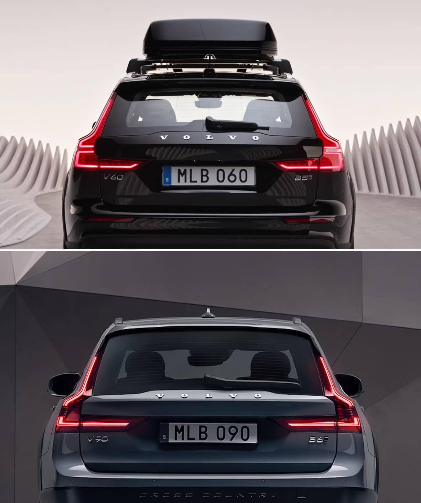 Volvo V60 Cross Country vs. Volvo V90 Cross Country: Dimensions