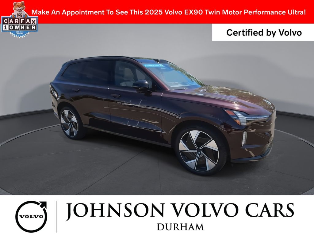 Certified 2025 Volvo EX90 Ultra with VIN 7JDE23KL5SG000733 for sale in Durham, NC