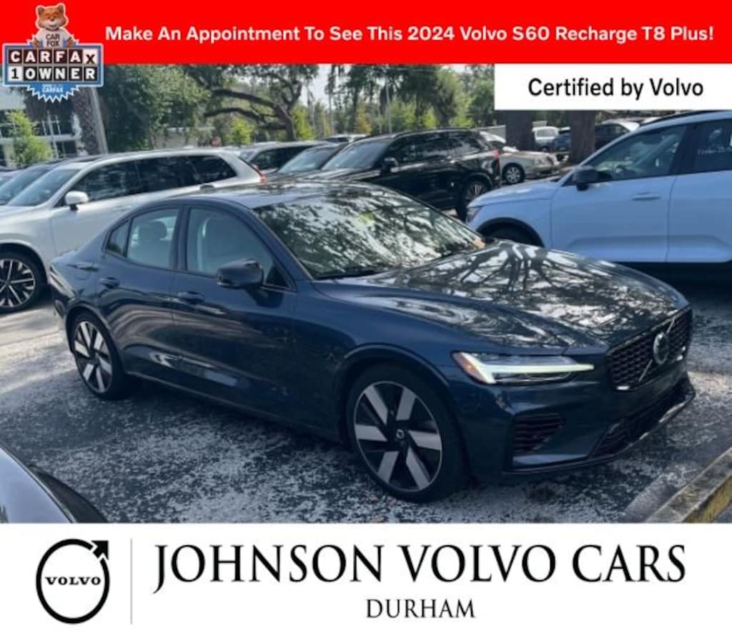 Used 2024 Volvo S60 Recharge Plug-In Hybrid T8 Plus Dark Theme Sedan
