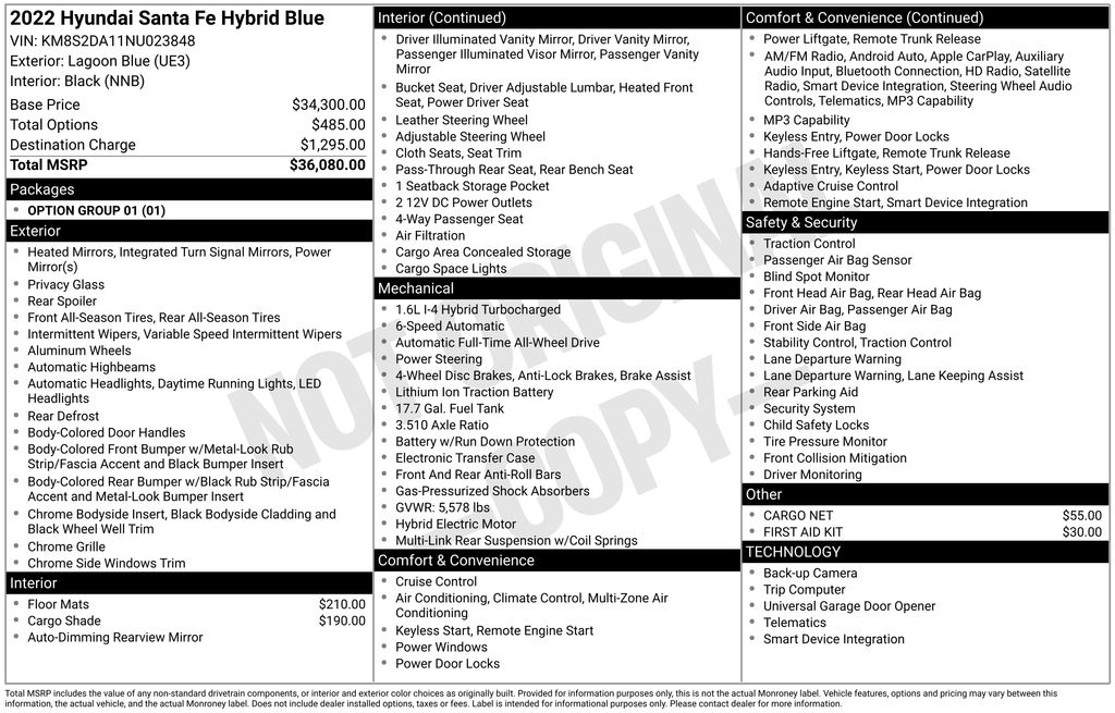 2022 Hyundai Santa Fe Blue HEV AWD's photo