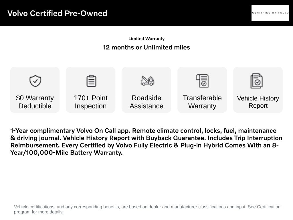 Certified 2023 Volvo XC90 Recharge Plug-In Hybrid T8 Plus Bright Theme 7 Passenger SUV