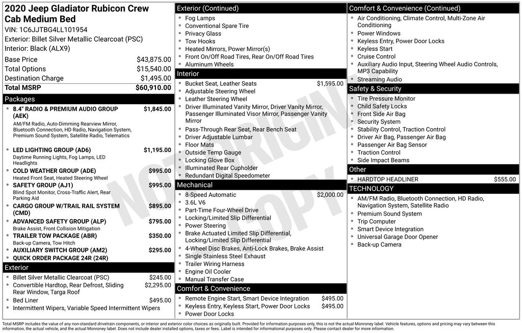 2020 Jeep Gladiator Rubicon's photo