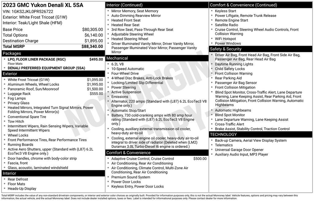 Used 2023 GMC Yukon XL Denali SUV