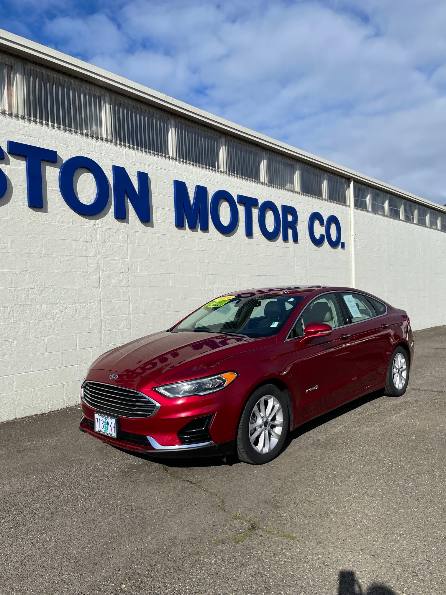 Used 2019 Ford Fusion Hybrid SEL with VIN 3FA6P0MU0KR265660 for sale in Florence, OR