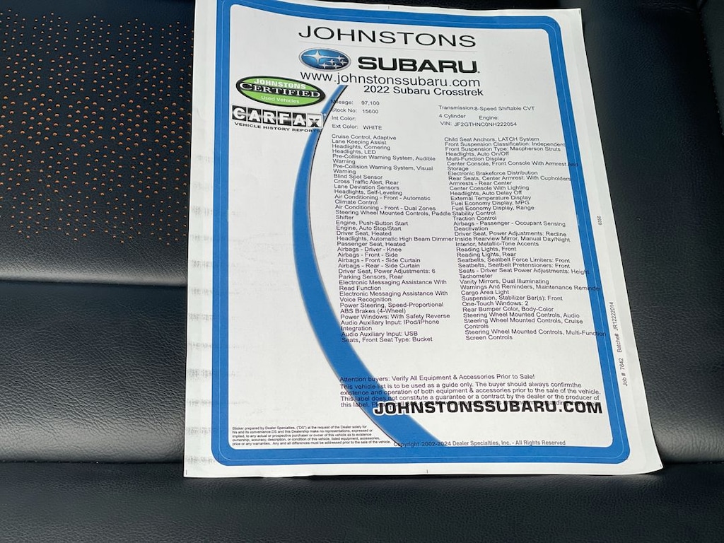 Used 2022 Subaru Crosstrek Limited SUV