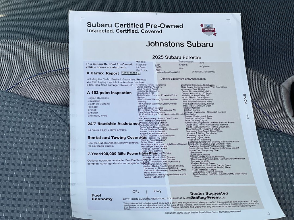 Used 2025 Subaru Forester Premium SUV