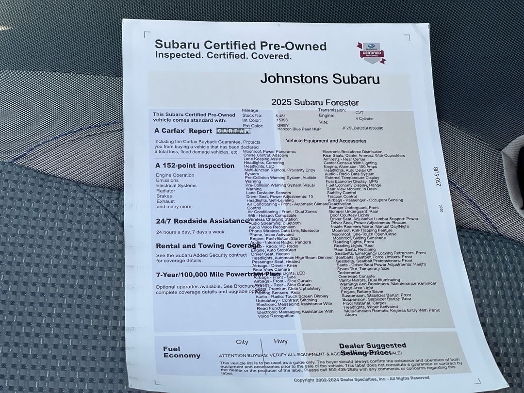 2025 Subaru Forester Premium Base photo 2