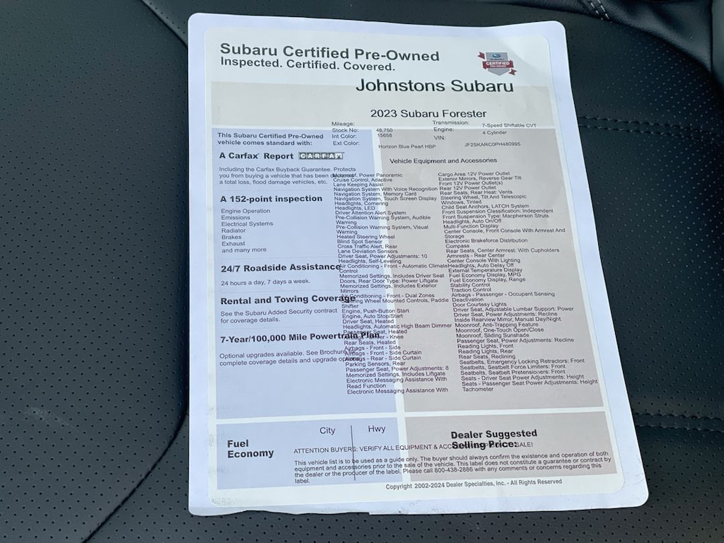 Certified 2023 Subaru Forester Touring SUV