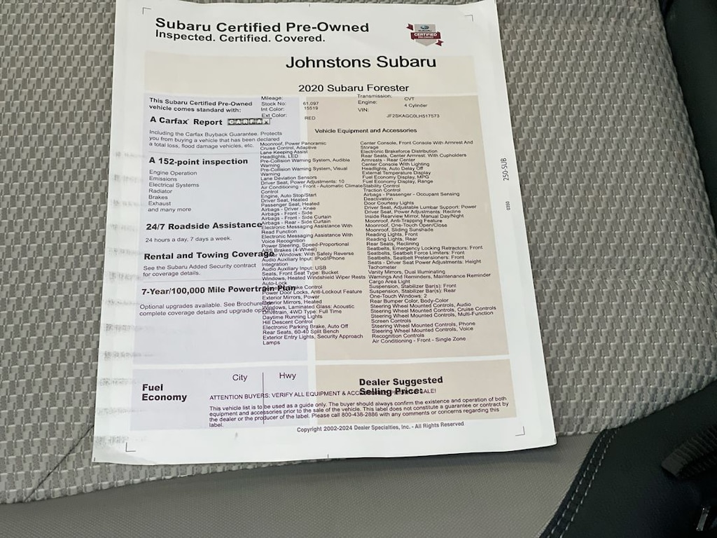 Used 2020 Subaru Forester Premium SUV