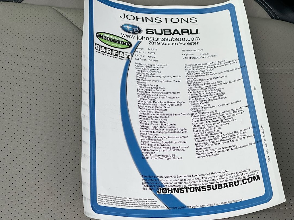 Used 2019 Subaru Forester Limited SUV