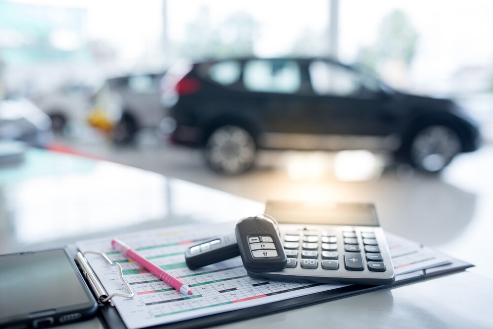 calculator with keys/ Monthly payments