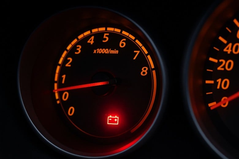 battery light on car
