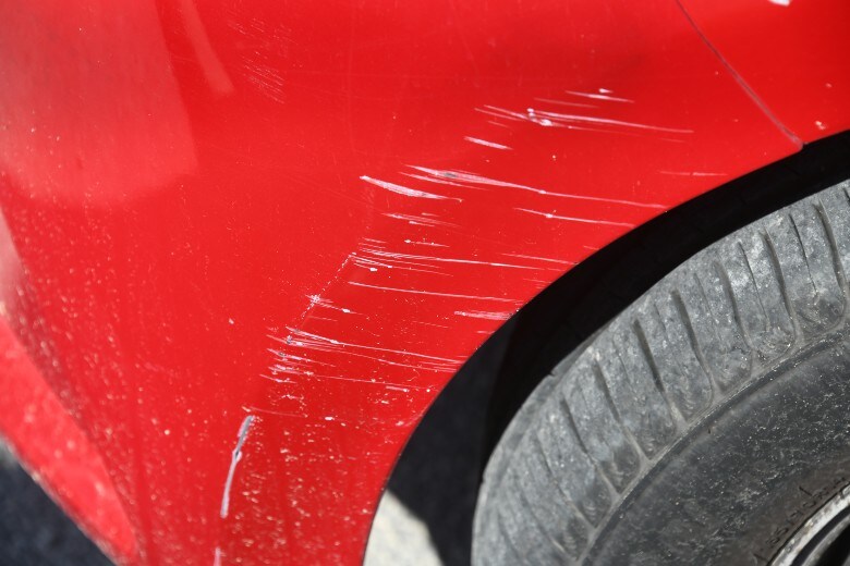 Scratches on car