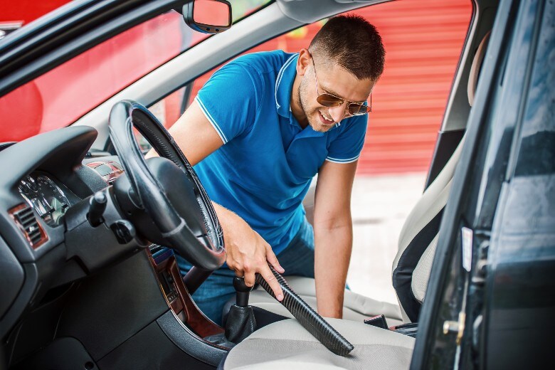 Vacuuming car