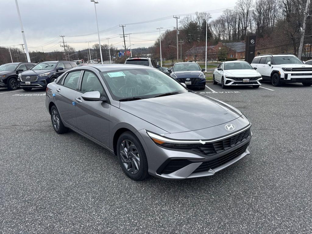New 2026 Hyundai Elantra Hybrid Blue Sedan