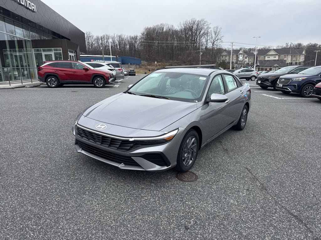 New 2026 Hyundai Elantra Hybrid Blue Sedan