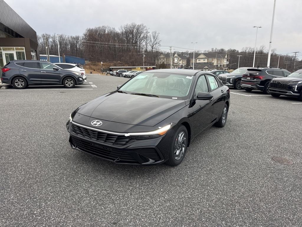 New 2026 Hyundai Elantra Hybrid Blue Sedan
