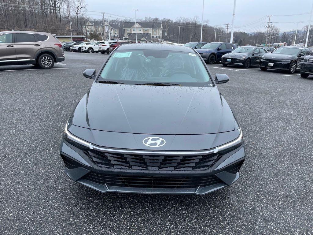 New 2026 Hyundai Elantra Hybrid Blue Sedan