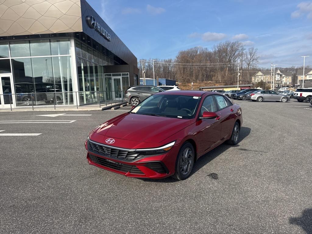 New 2026 Hyundai Elantra Hybrid Blue Sedan