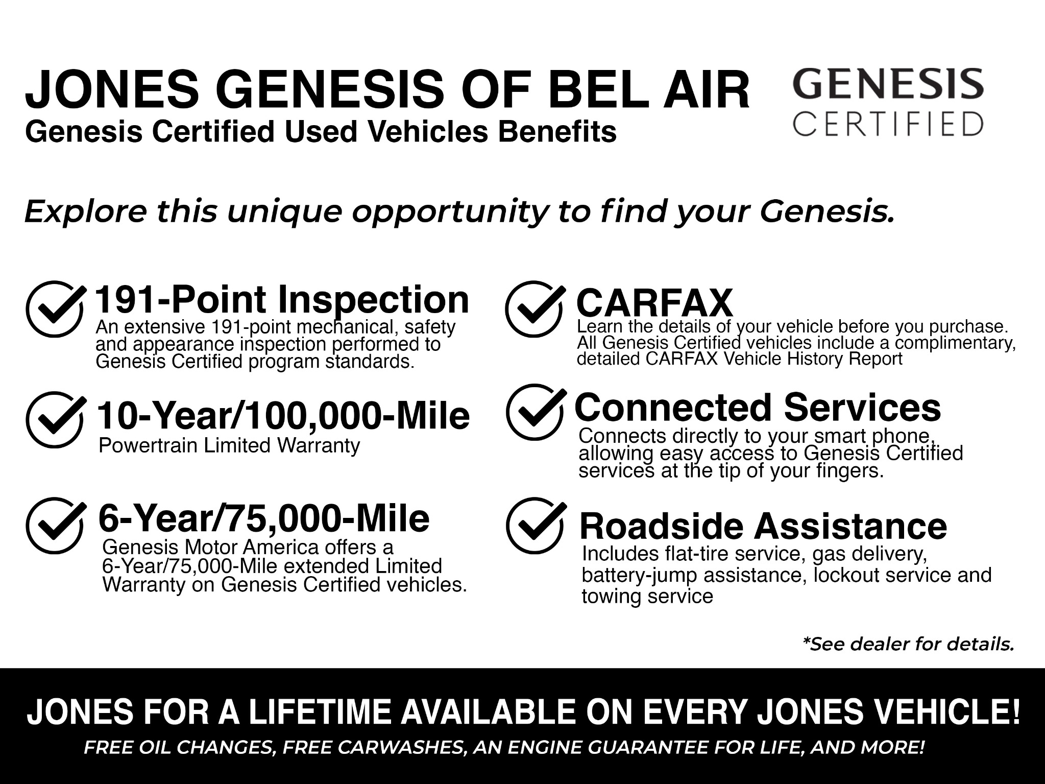 Genesis Certified Used Vehicle Benefits slide