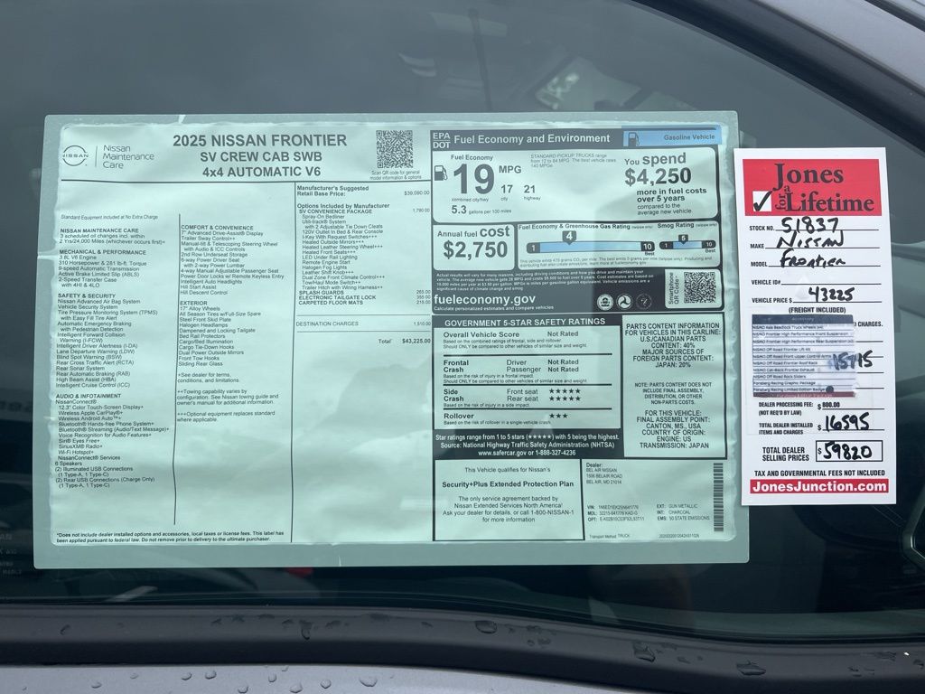2025 Nissan Frontier SV - Photo 28