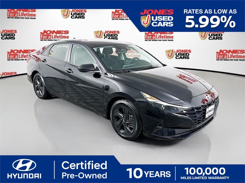 Certified 2023 Hyundai Elantra HEV Blue Sedan