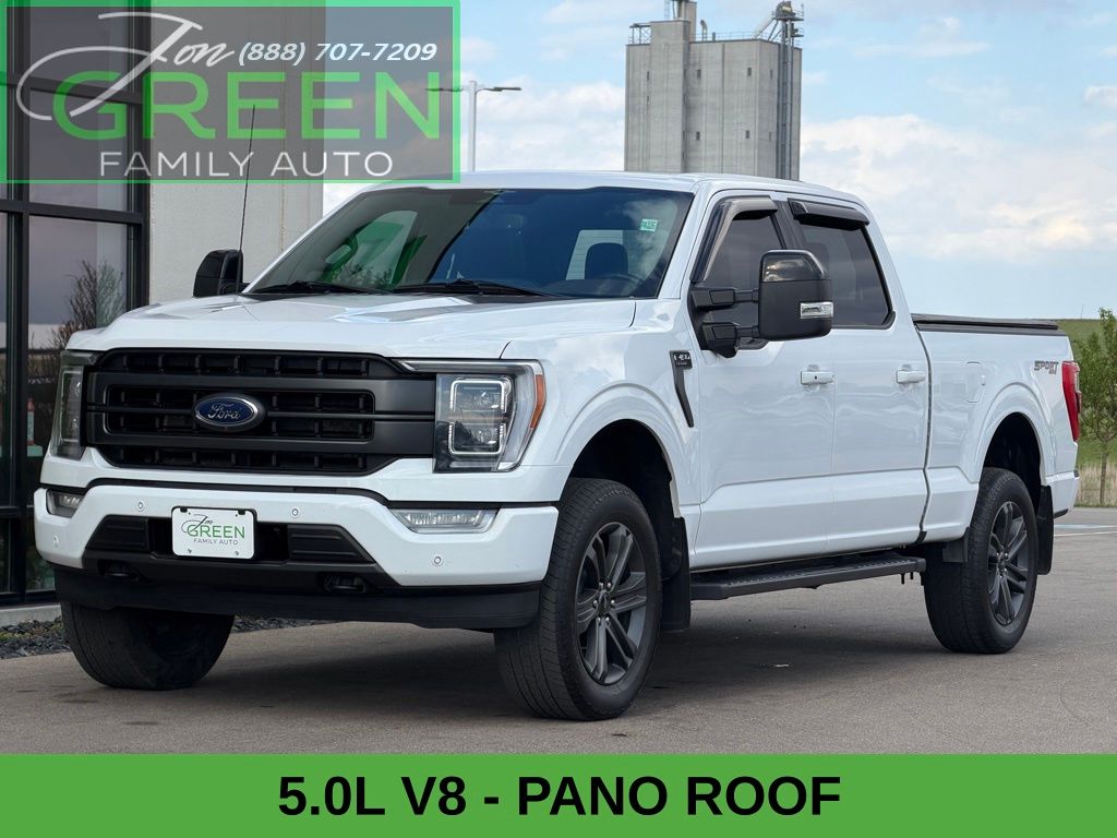Oxford White 2023 Ford F-150 Lariat SuperCrew 4WD Pickup Truck Four-Wheel Drive Automatic