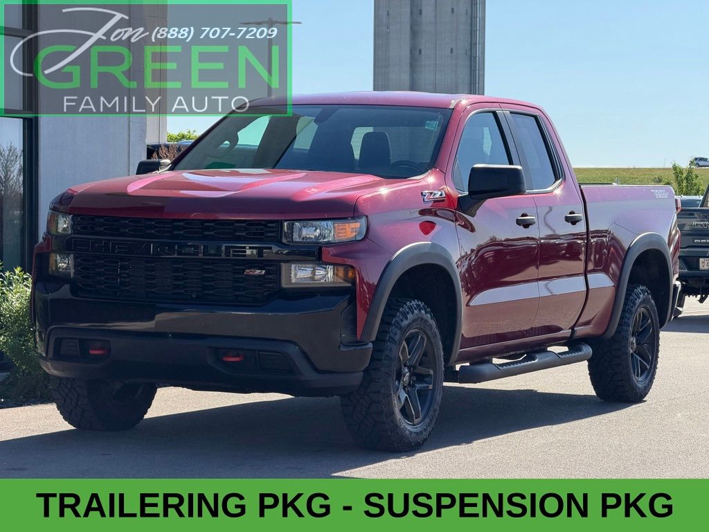 Red 2019 Chevrolet Silverado 1500 Custom Trail Boss Double Cab 4WD Pickup Truck Four-Wheel Drive 6-Speed Automatic Overdrive