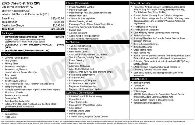 2026 Chevrolet Trax RS - Photo 4