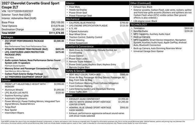 2027 Chevrolet Corvette 2LT - Photo 4