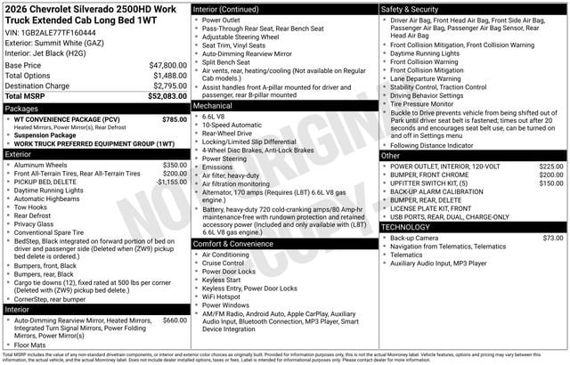 2026 Chevrolet Silverado 2500 HD Work Truck - Photo 4