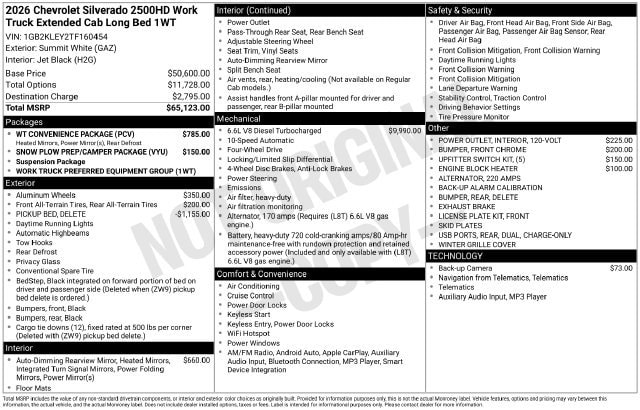 2026 Chevrolet Silverado 2500 HD Work Truck - Photo 4