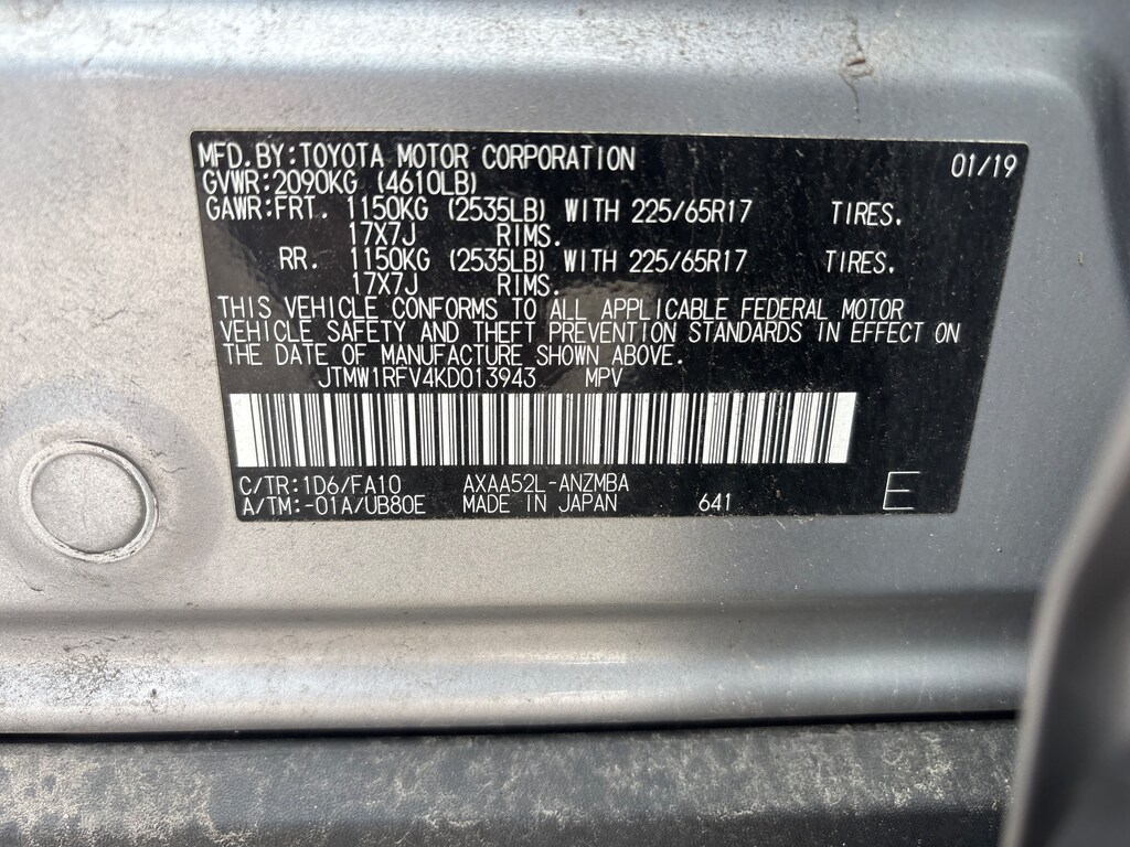 Used 2019 Toyota RAV4 XLE SUV