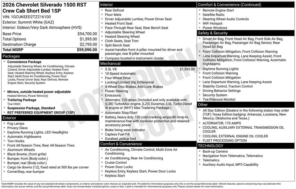 Used 2026 Chevrolet Silverado 1500 RST Truck