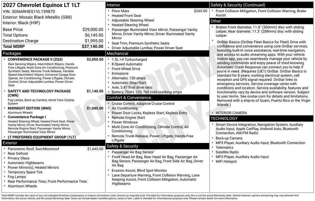 New 2027 Chevrolet Equinox LT SUV