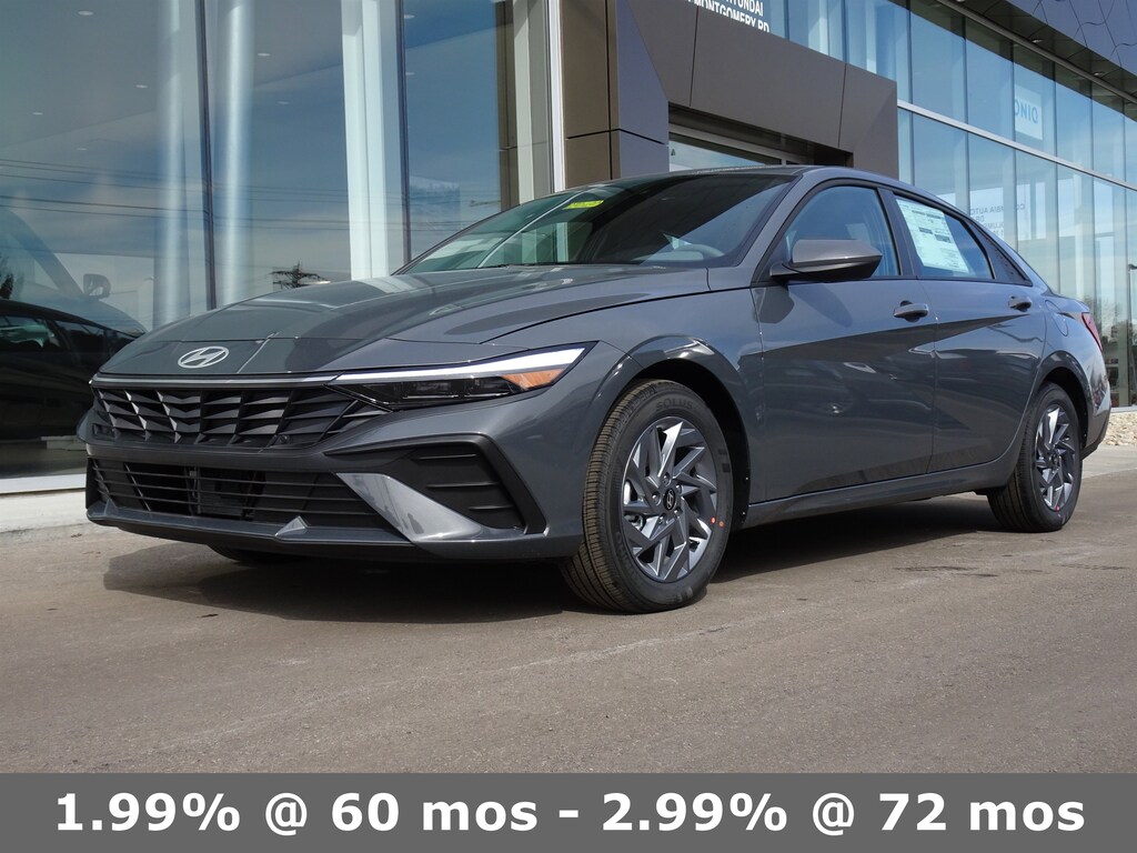 New 2026 Hyundai Elantra Hybrid Blue Sedan