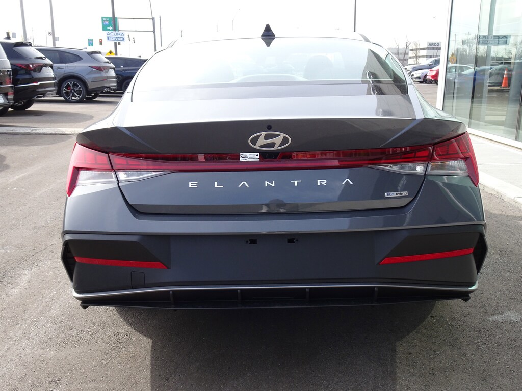 New 2026 Hyundai Elantra Hybrid Blue Sedan