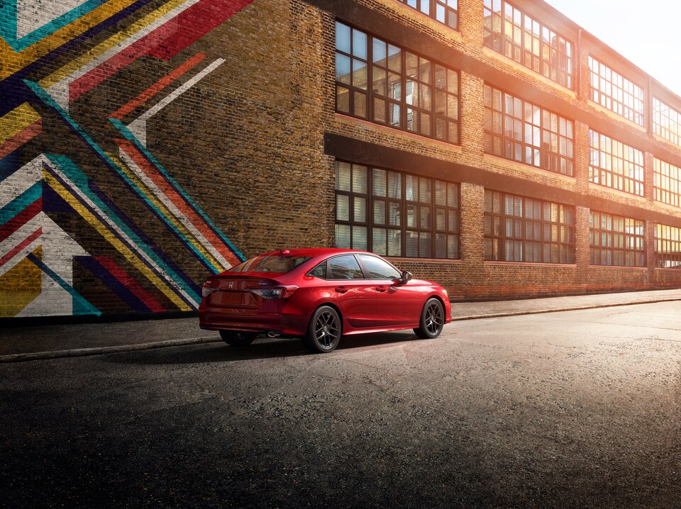 honda civic in red