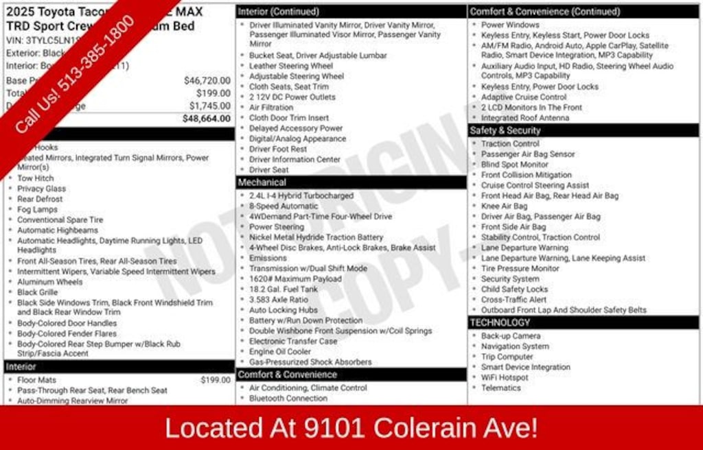 Used 2025 Toyota Tacoma i-FORCE MAX TRD Sport Truck Double Cab