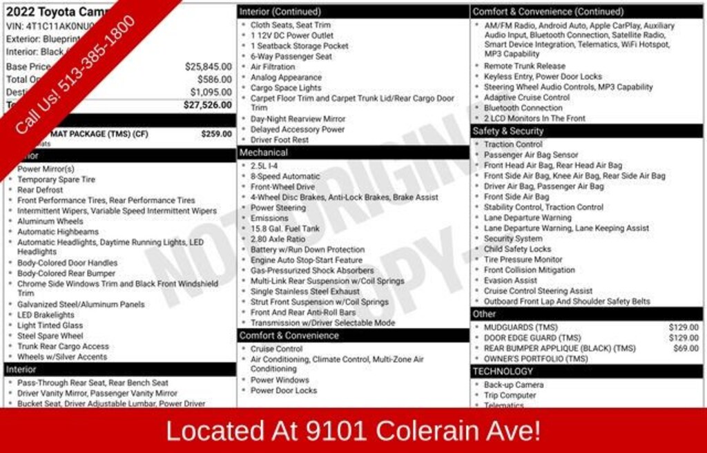 Used 2022 Toyota Camry LE Sedan