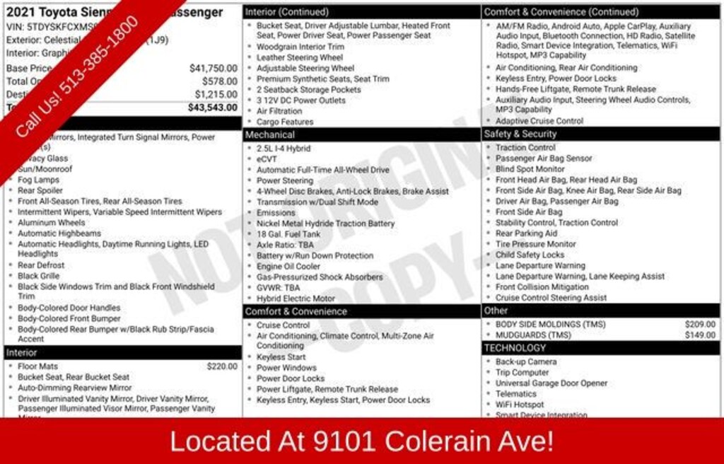 Used 2021 Toyota Sienna XLE Van
