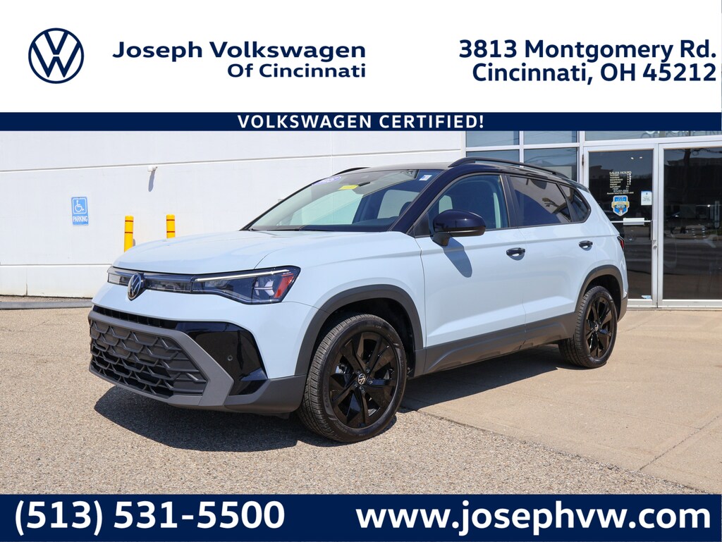 Certified 2025 Volkswagen Taos 1.5T SE Black SUV