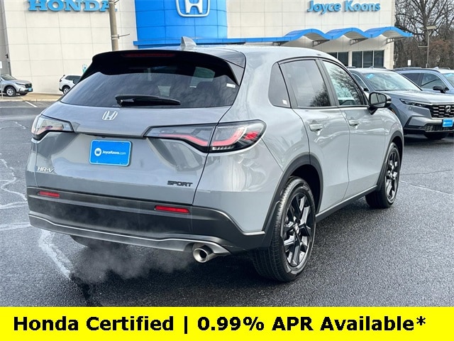 Certified 2025 Honda HR-V Sport with VIN 3CZRZ2H55SM700440 for sale in Manassas, VA