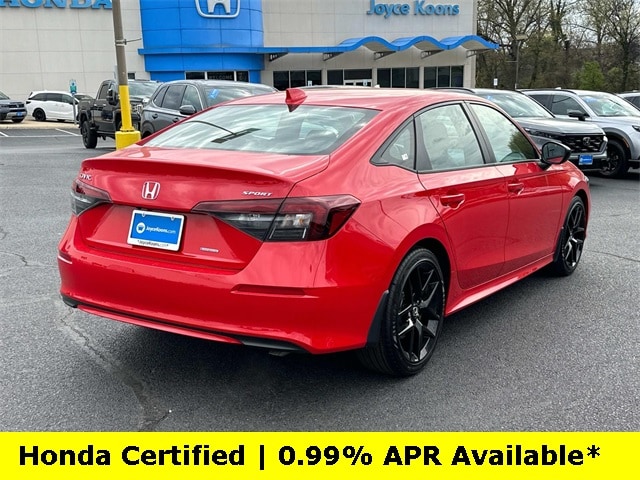 Certified 2025 Honda Civic Sport with VIN 2HGFE4F84SH323466 for sale in Manassas, VA