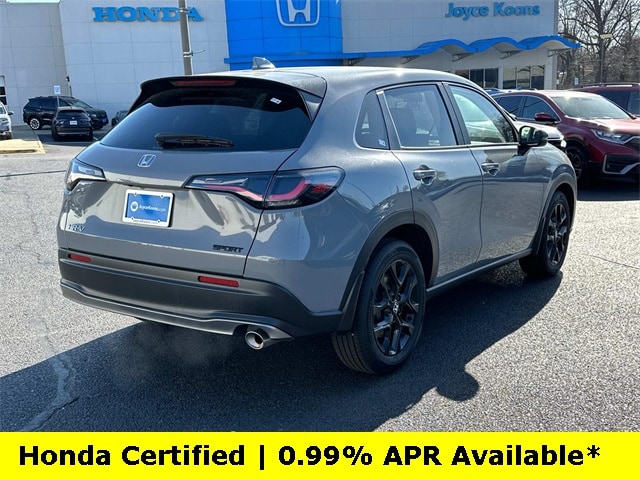 Certified 2025 Honda HR-V Sport with VIN 3CZRZ2H53SM700422 for sale in Manassas, VA